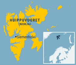 Svalbard Global Seed Vault-siemenholvi sijaitsee Norjan Huippuvuorilla. Kuva: Harri Vähäkangas / Yle