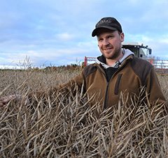 Kahden vuoden viljelykokemusten jälkeen Verner Nuuros on hyvin tyytyväinen Brander lajikkeen satotasoon ja viljelyvarmuuteen.