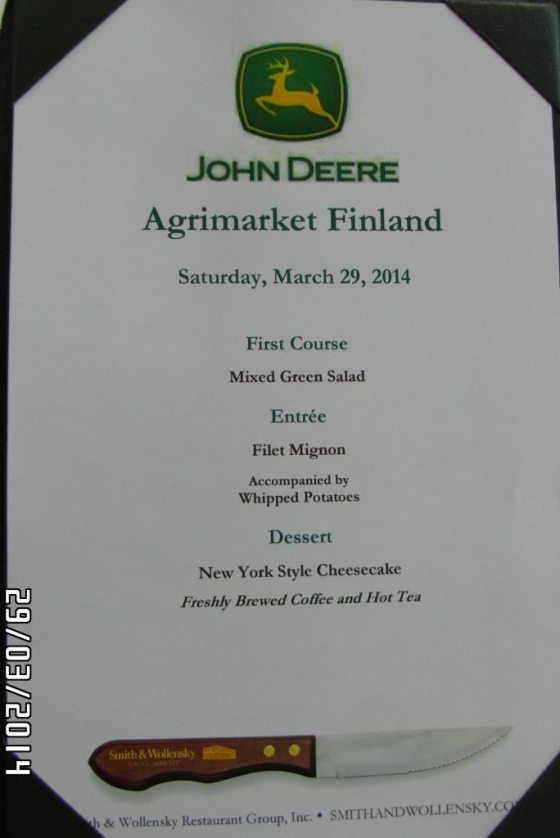 John Deere- henkinen ruokalista